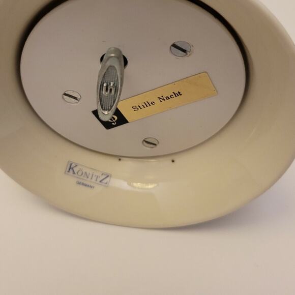 Konitz Germany Porcelain Christmas Bell Music Box "Stille Nacht" - Picture 4 of 4